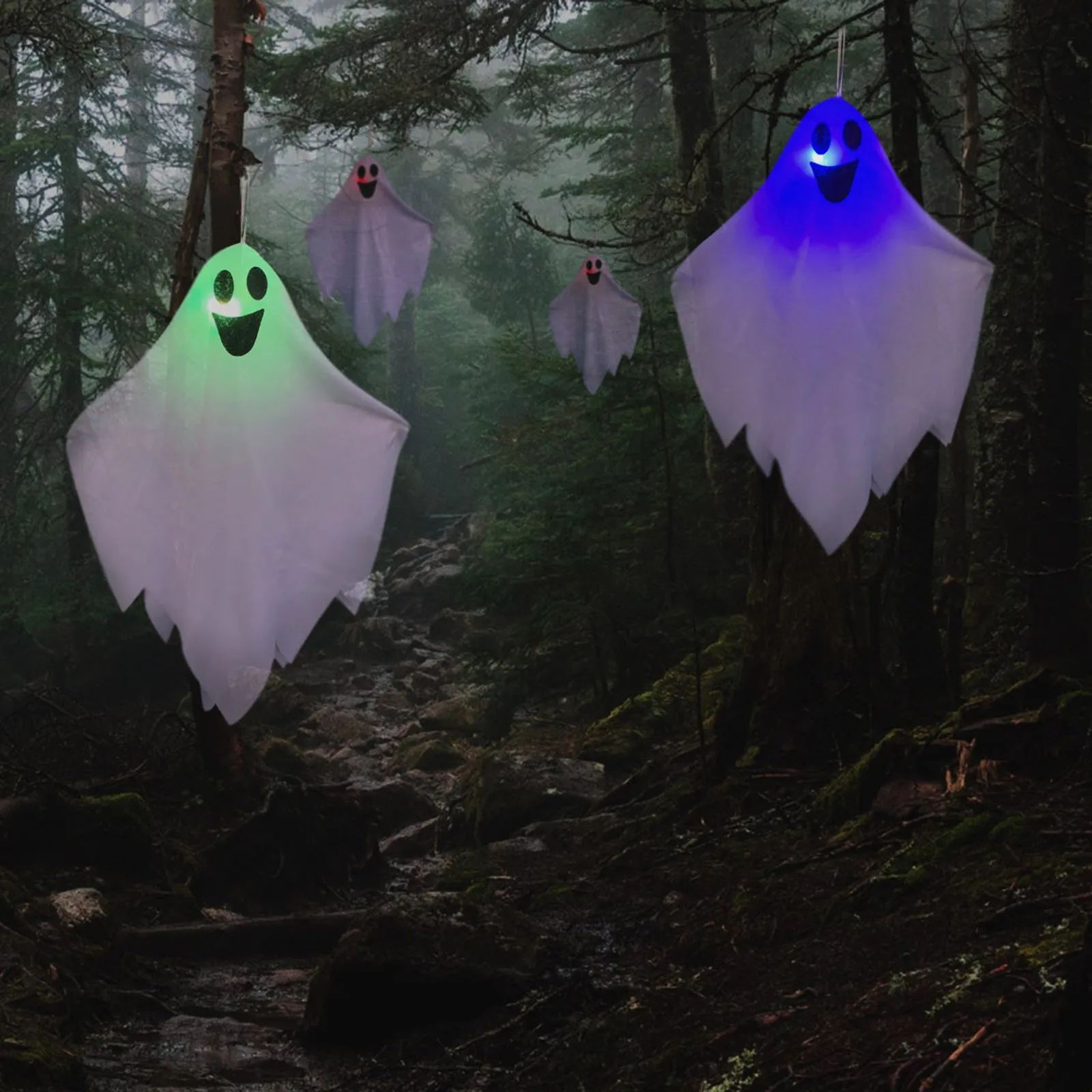 Милый костюм на Хэллоуин СВЕТОДИОДНЫЙ строка светильник Тыква привидение паук