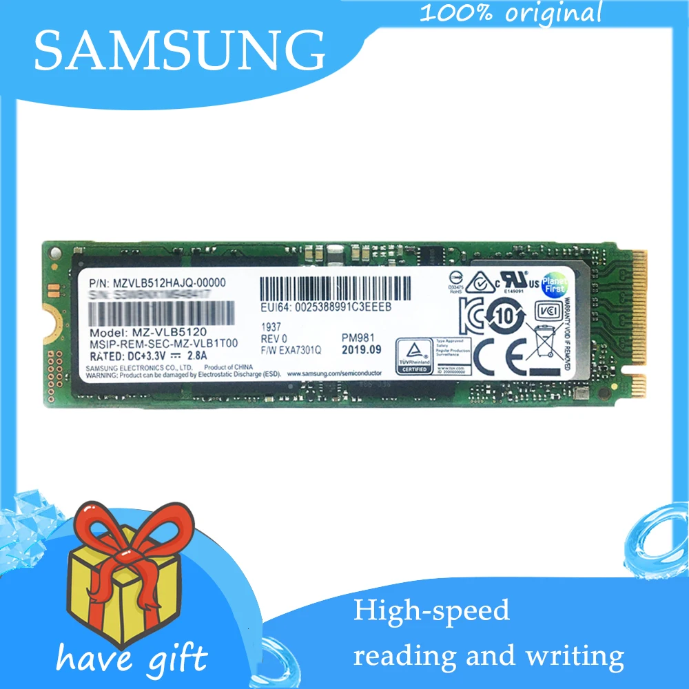 Твердотельный накопитель SAMSUNG PM981 M.2 SSD 256 ГБ 512 твердотельный жесткий диск