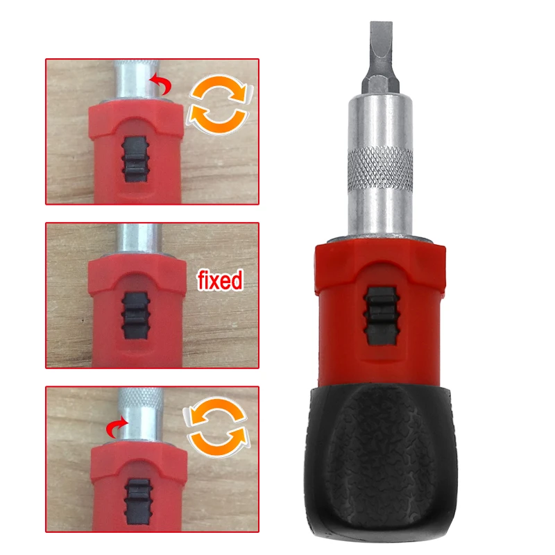 

Multifunctional Ratchet Wrench Screwdriver Hex Socket Screw Driver 6.35mm Universal 1/4 Inch Magnetic Design 80*33mm Convenient