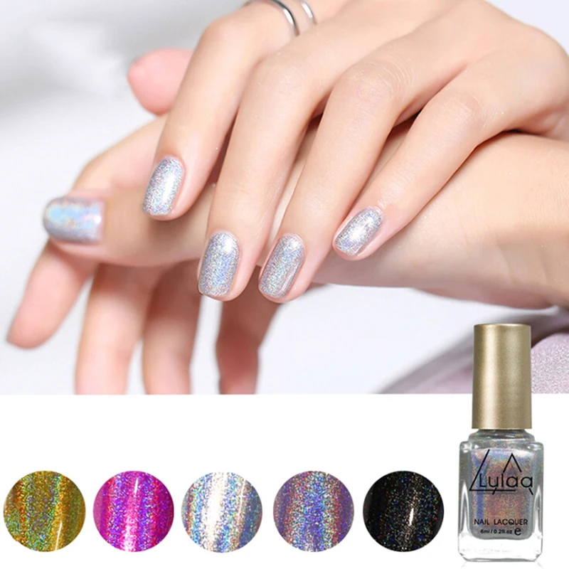 1 флакон 6 мл суперсияющий волшебный Радужный голографический блеск лак для