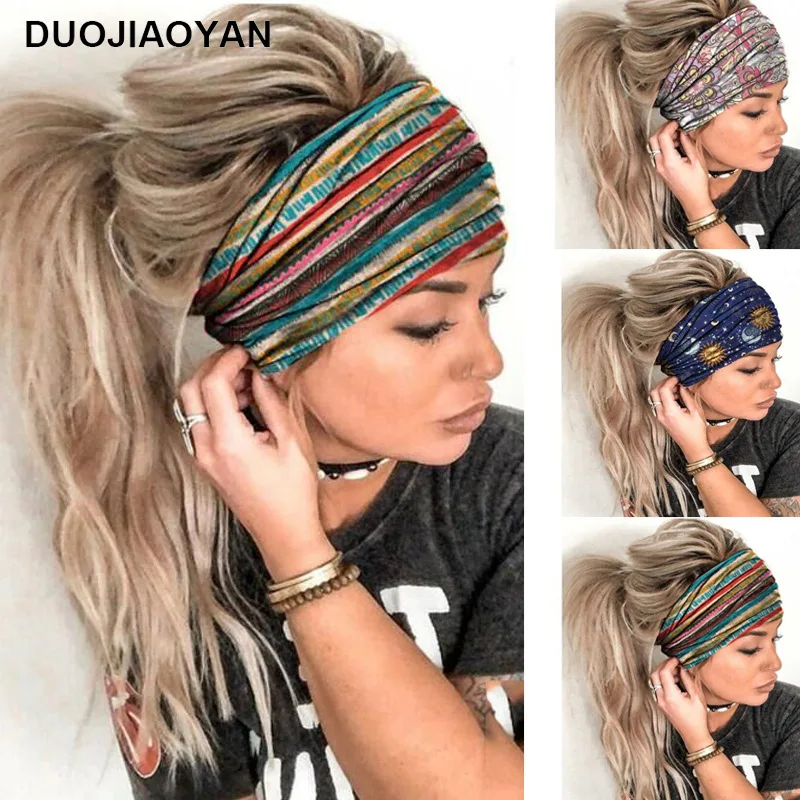 

Women's Personalized Printed Hair Band Yoga Movement Wide Hear Bands Fashion Sports Hair Band Wash Ladies' Cute Head Accessories