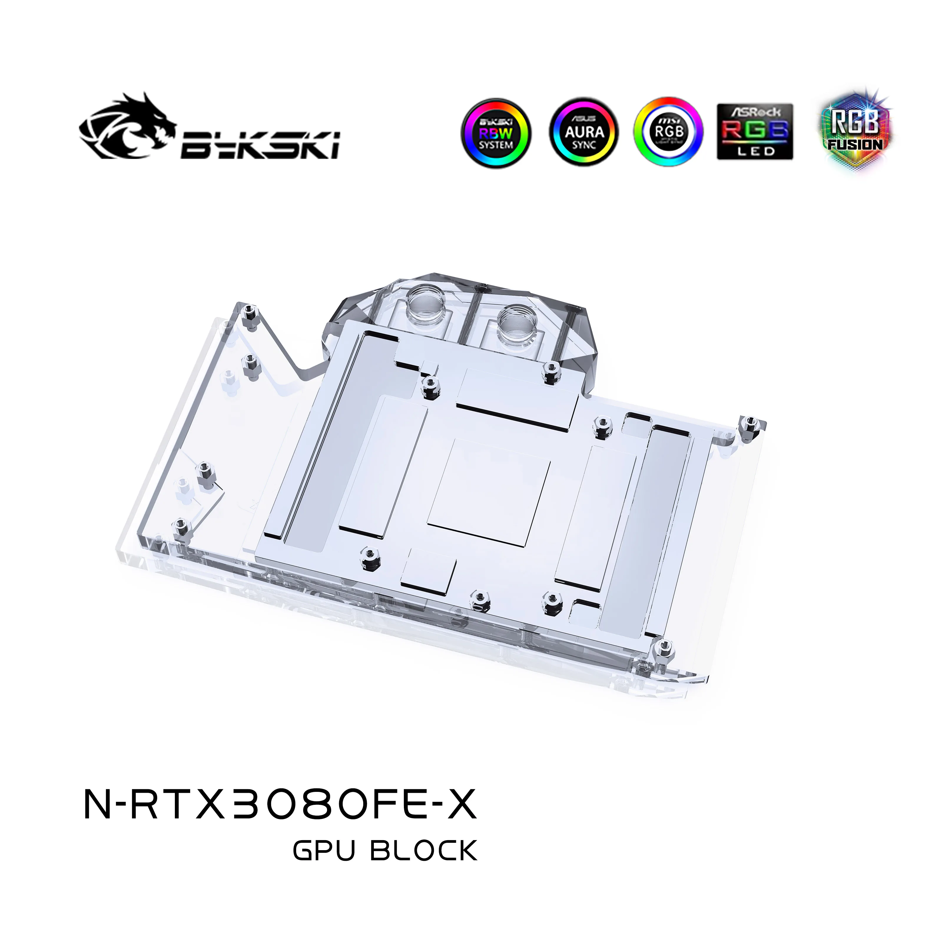 

Bykski N-RTX3080FE-X PC water cooling Radiator GPU cooler video Graphics Card Water Block for NVIDIA RTX3080