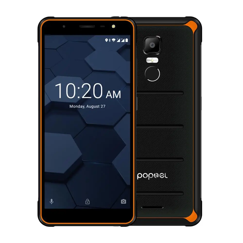 Европейская версия Poptel P10 прочный смартфон 5,5 дюймов Восьмиядерный android 8,1 4 Гб+ 64 Гб NFC разблокированные телефоны Экономичные телефонные предложения
