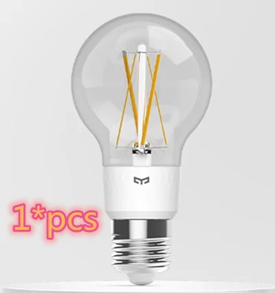 1pcs Xiaomi Yeelight умный светодиодный лампочка накаливания E27 Регулируемая яркость энергосберегающая умная лампочка управление через приложение Mijia Apple Homekit - Цвет: 1pcs