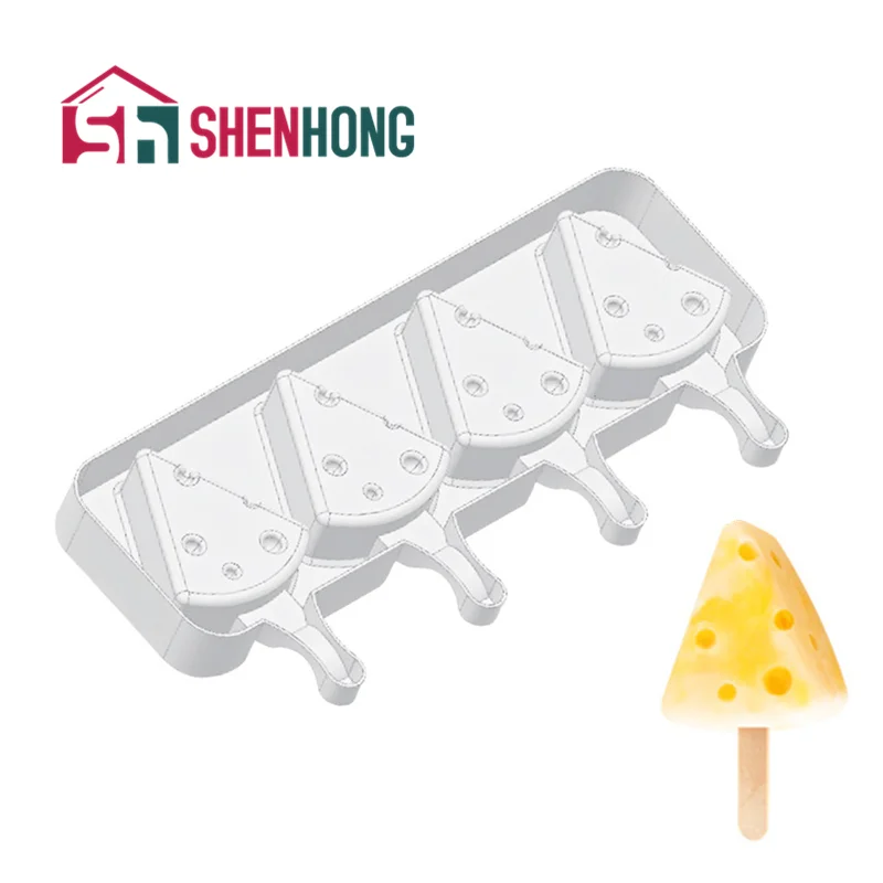 SHENHONG 4 полости форма для мороженого на палочке сыра формы DIY ледяной куб