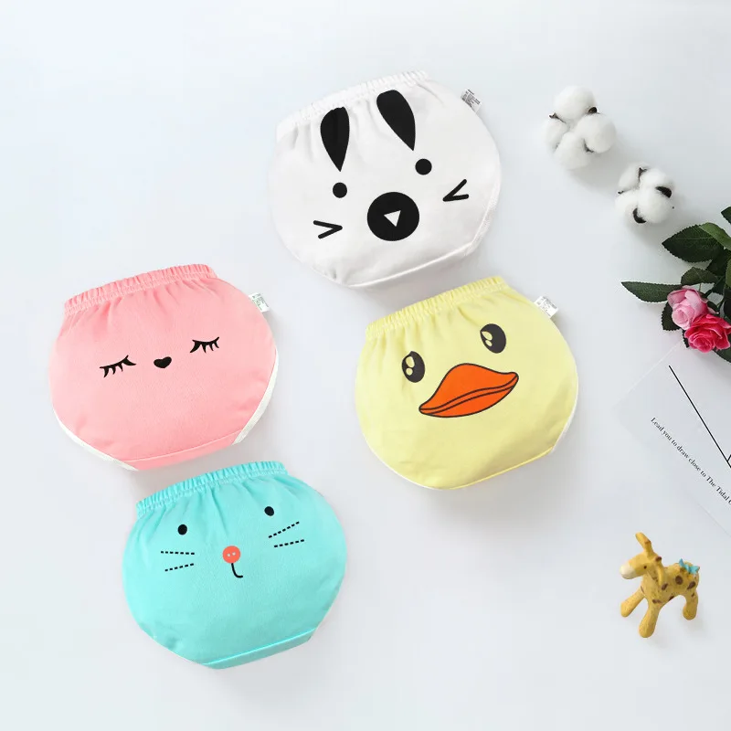 

4 Piece/Lot Baby 100% Cotton Panties Boy Girl Infant Newborn Cute Fashion Cartoon Underpants For Kids Underwear Children Shorts