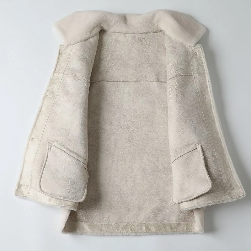 Зимняя женская меховая куртка из смесовой шерсти теплая верхняя одежда пальто