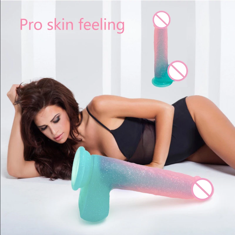 22 см/8 66 дюймов силиконовые красочные большой пенис вагинальный клиторальный в