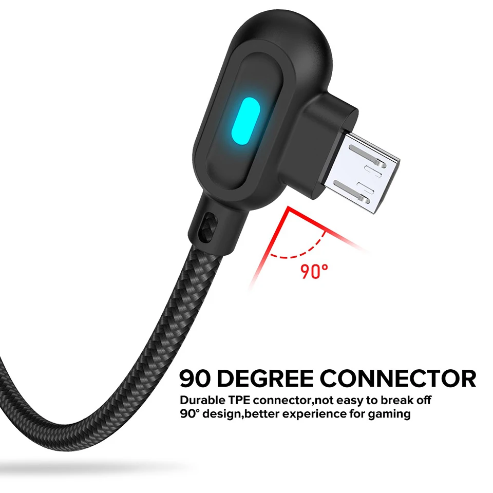 1 м Micro USB кабель 2.4A Быстрая зарядка нейлоновый плетеный кабель для передачи данных Android мобильный телефон провод для samsung S7 Edge Xiaomi Redmi Note 5