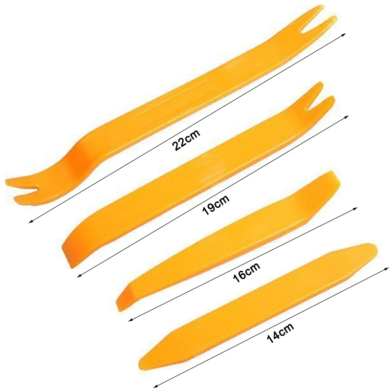 

4Pcs Portable Auto Car Radio Panel Door Clip Panel Trim Dash Audio Removal Installer Pry Kit Repair Hand Tools