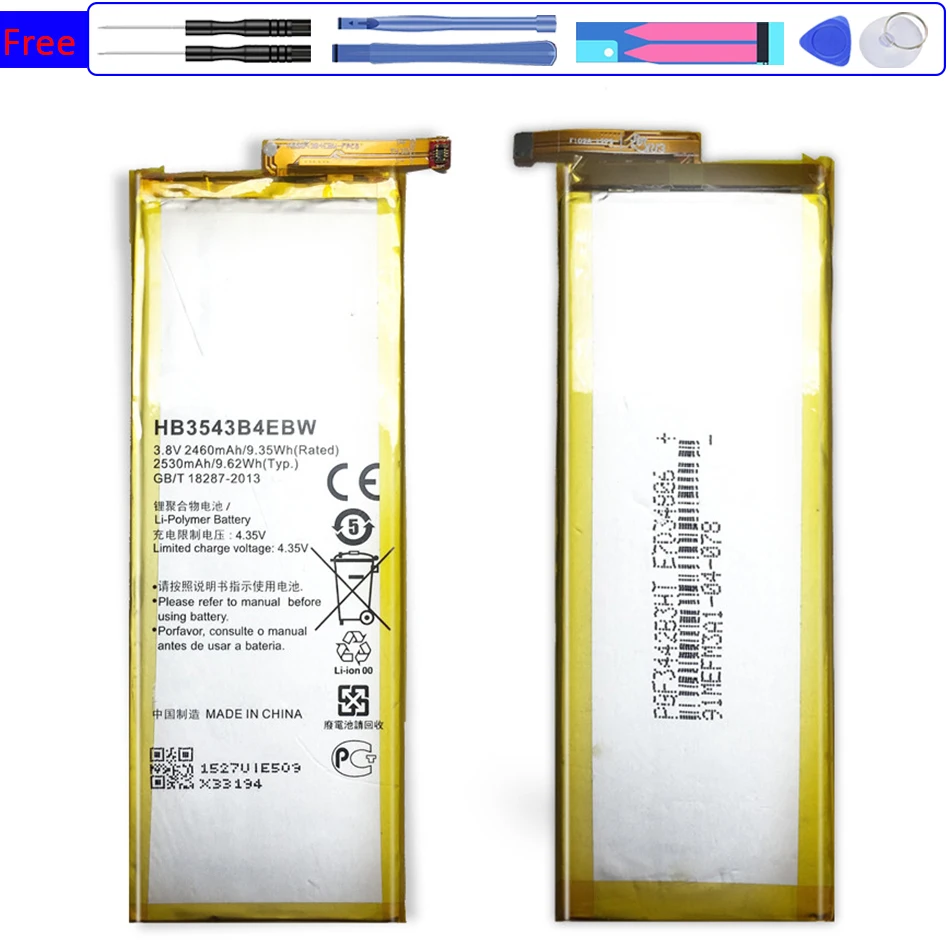 

Сменный аккумулятор для Huawei Ascend P7 P7-L07 L09 L00 L10 L05 L11 аккумулятор 2460 мАч HB3543B4EBW с трековым кодом