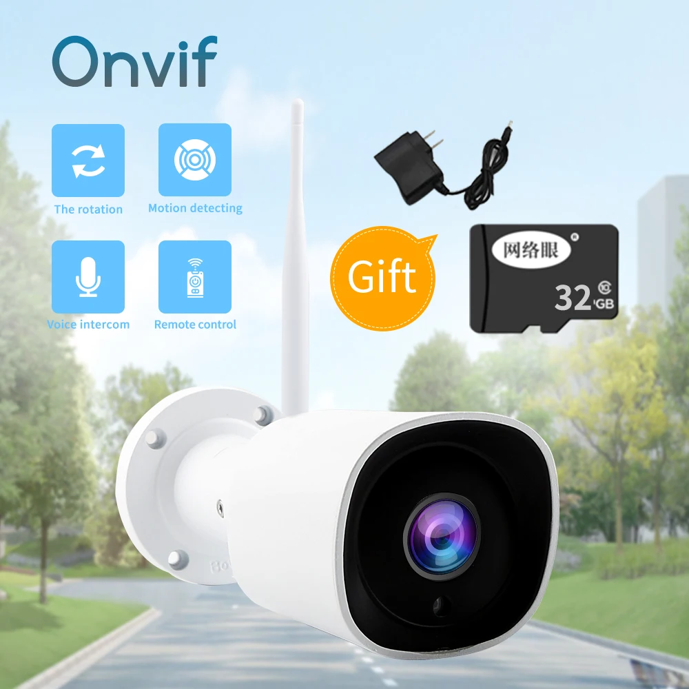 Беспроводная ip камера N_eye H.265 4.0MP 1080P Двусторонняя аудио ночного видения P2P ONVIF CCTV