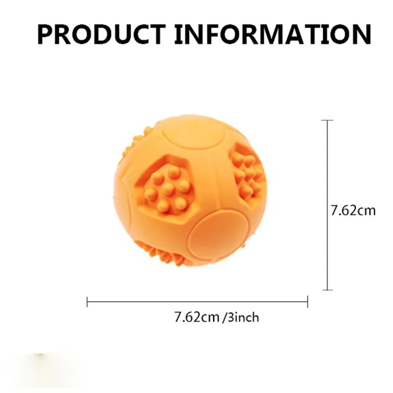 

Interactive Dog Rubber Ball Toys 3inches Leaking Food Ball Teeth Cleaning Toy For Dog Cat Chewing Teeth Care