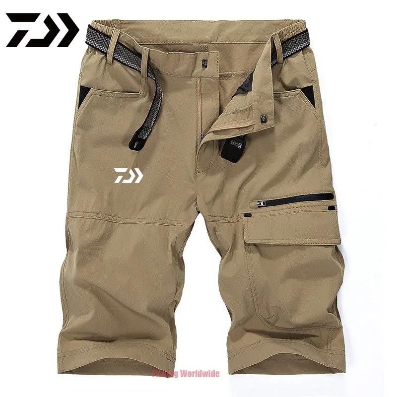 

New Summer Cargo Shorts Men Sport Military Male Tactical DAIWA Fishing Shorts Multi Pockets Quick Dry Hiking Fishing Shorts