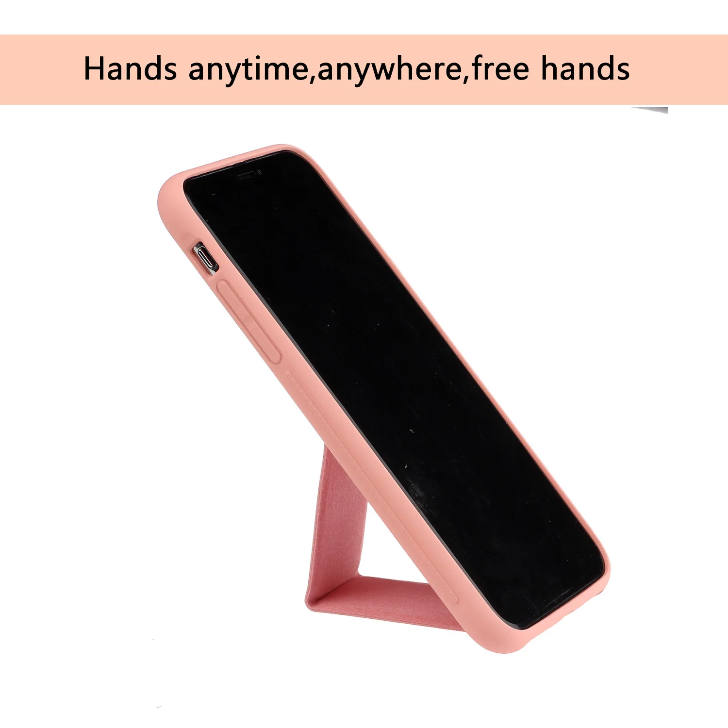 

Wrist strap Phone Case For iPhone 11 Pro Max SE 2020 XR XS Silicone soft shell 6s 7 8 Plus shockproof Rear cover stents