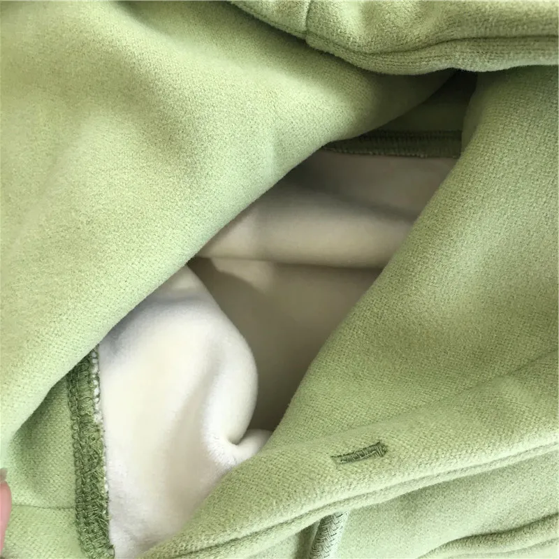 

Hoodies Women Fake Two Pieces Velvet Hooded Sweatshirt Loose Fashion New Autumn and Winter Korean Hoodies Student Tops NS1722a