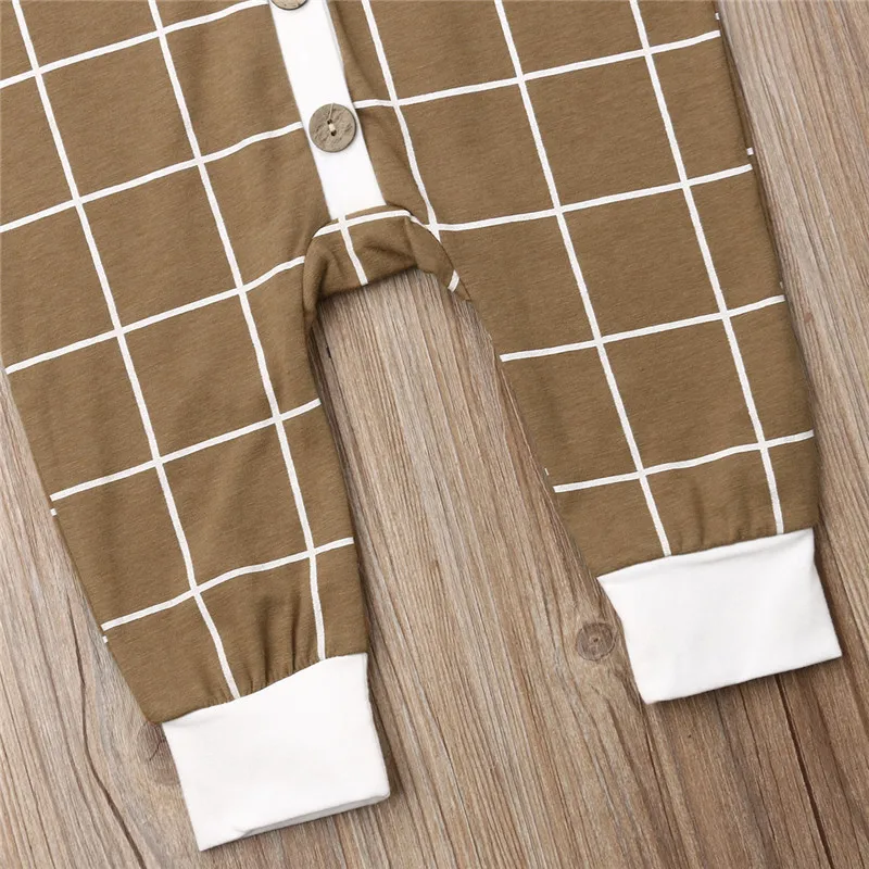 Детский хлопковый комбинезон с капюшоном на возраст 0 18 месяцев|Песочники для