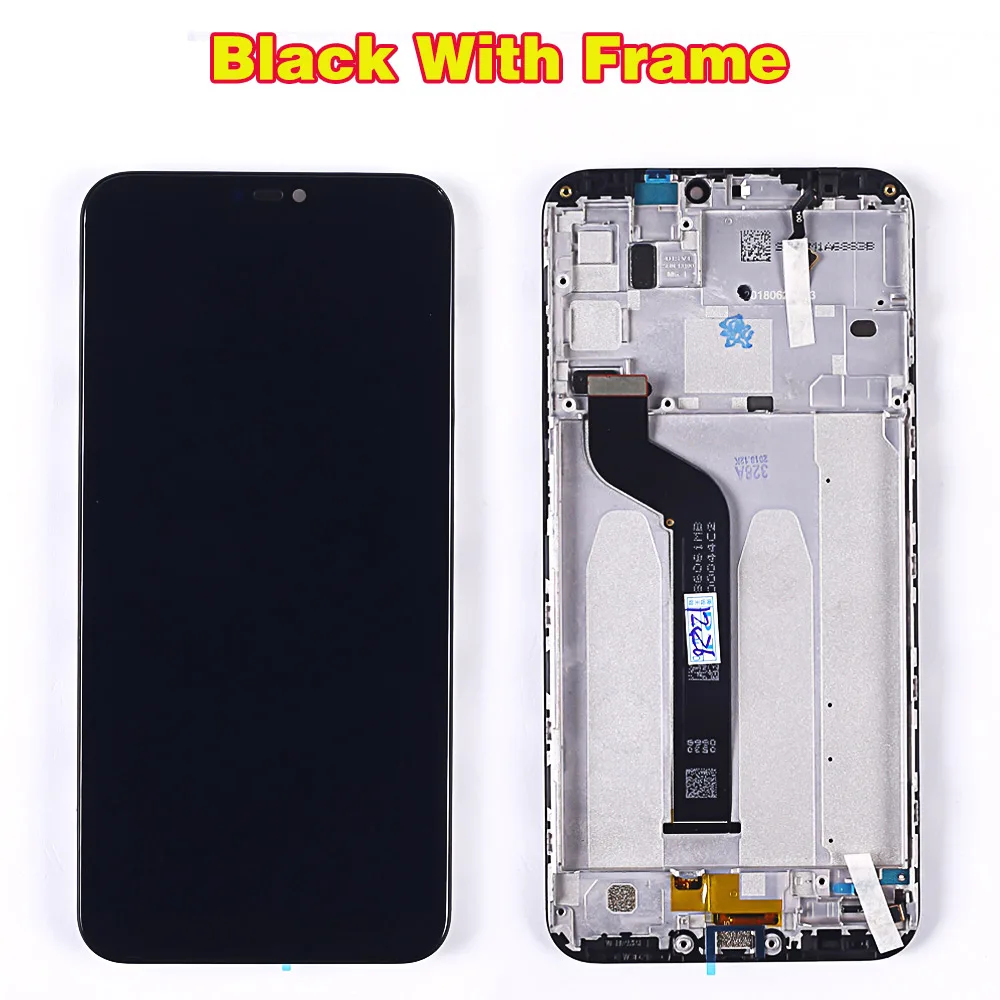 Black with Frame Vancca 5,84 дюймов ЖК-дисплей для Xiaomi mi A2 Lite сенсорный экран для Xiao mi Red mi 6 Pro дигитайзер сборка рамка 10 мультитач - Цвет: Black with Frame