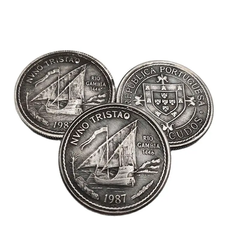 

1987 Portuguese Commemorative Coin Repblica Portuguesa Socse Coin Collection Souvenirs Home Decoration Crafts Ornaments Gift