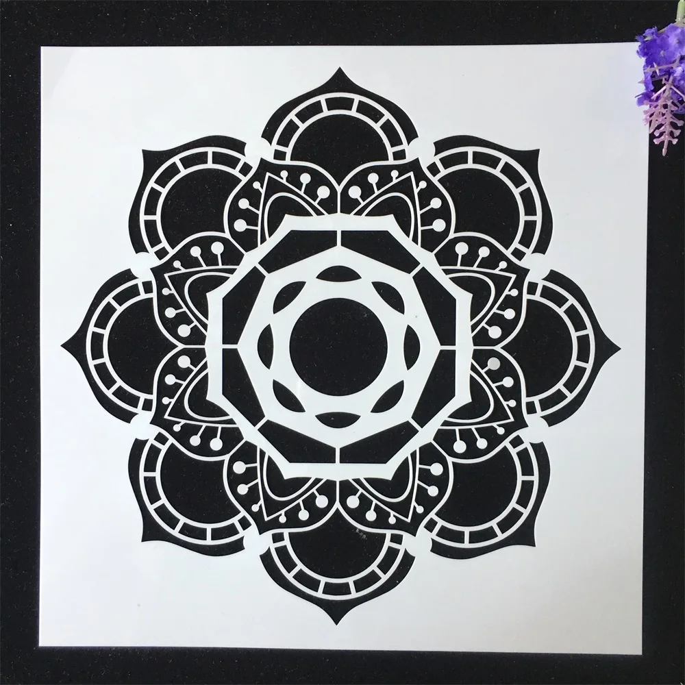 

30*30cm Large Flower Mandala Design A DIY Layering Stencils Painting Scrapbook Coloring Embossing Album Decorative Template