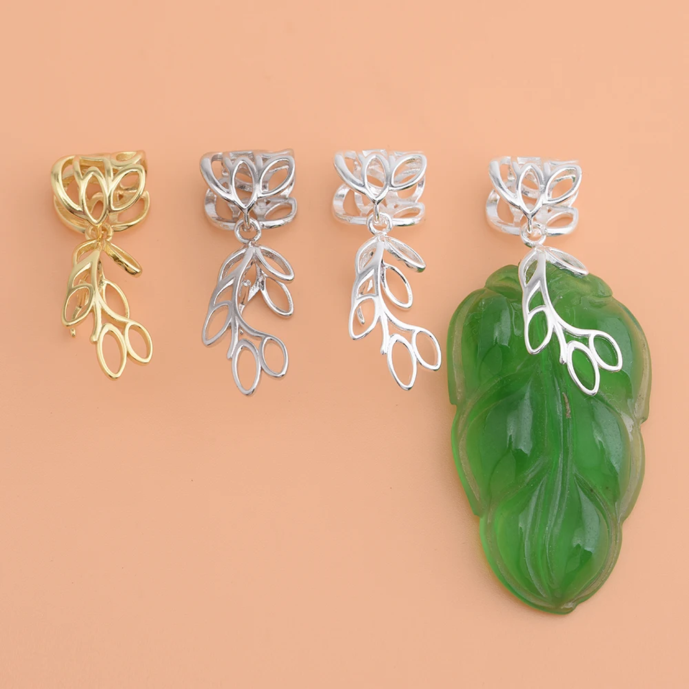 Серебряная Пряжка с подвеской из чистого серебра 925 пробы зажим кристаллами