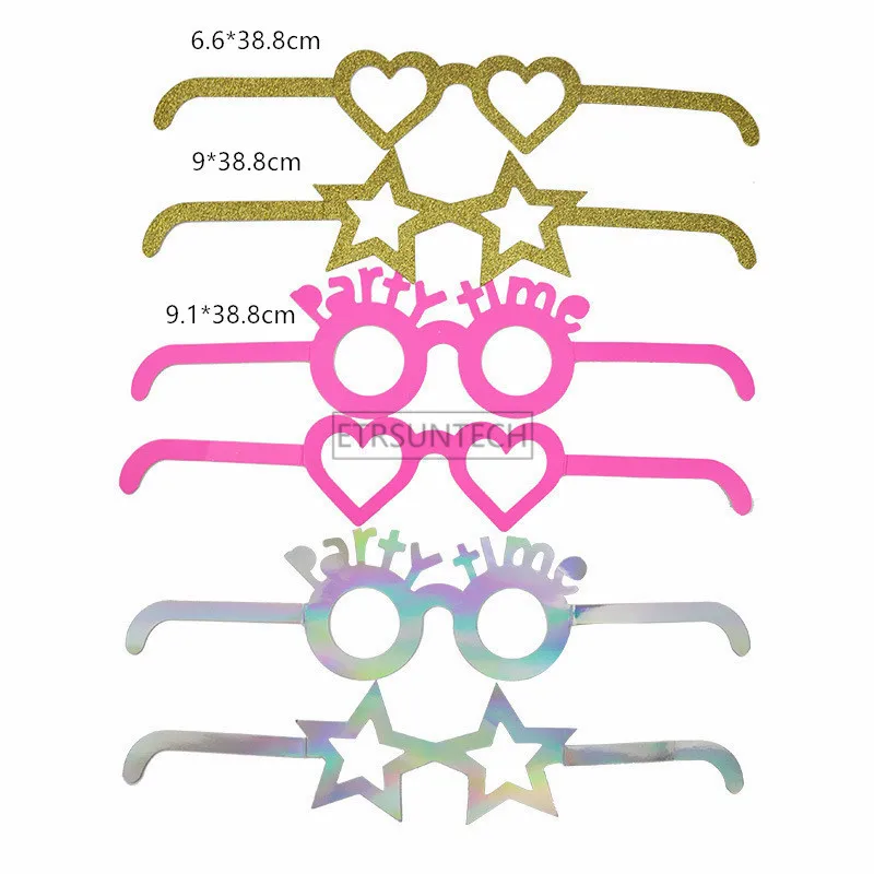 

100Set Party Paper Glasses Be Hawaiian Carnival Party Headress Sunglasses Decoration Birthday Wedding Party Supplies Tool