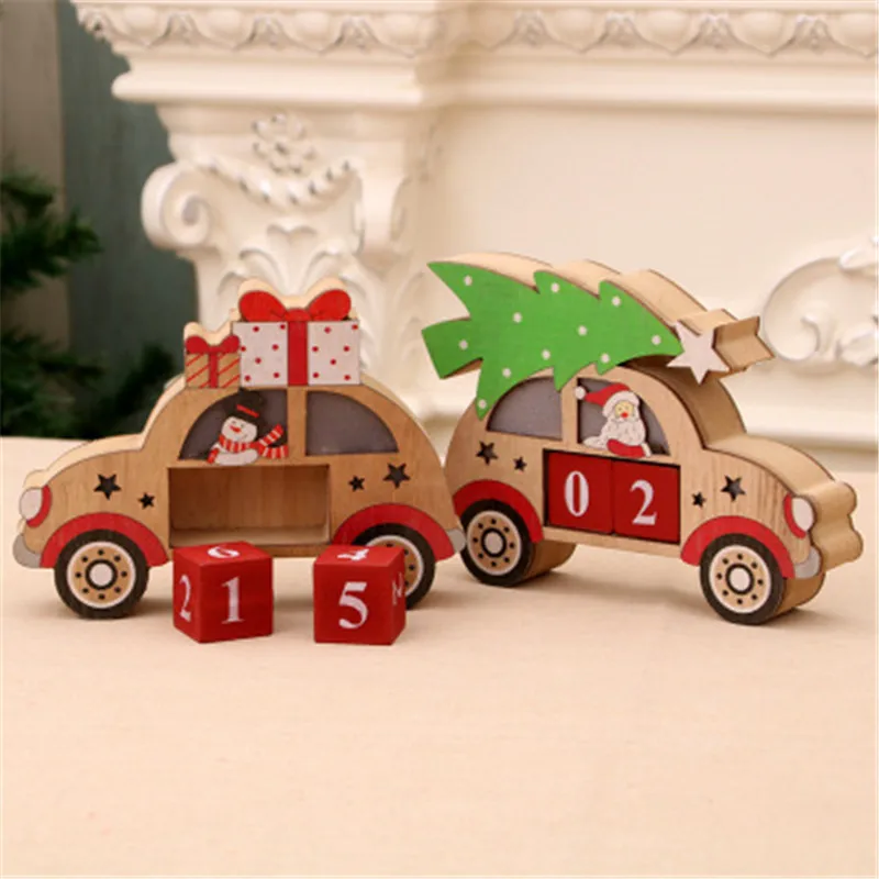 

Christmas Home Decorations Creative Wooden Calendar Christmas Decorations Glowing Calendar Decoration DIY Gifts