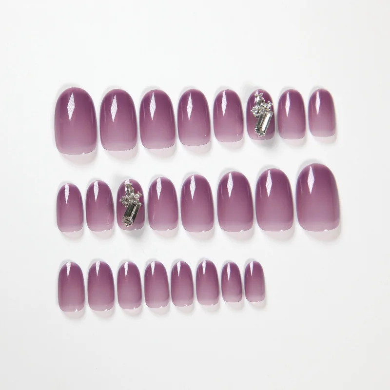 24 шт./кор. летний прозрачный ароматный Таро фиолетовый средней длины носимые