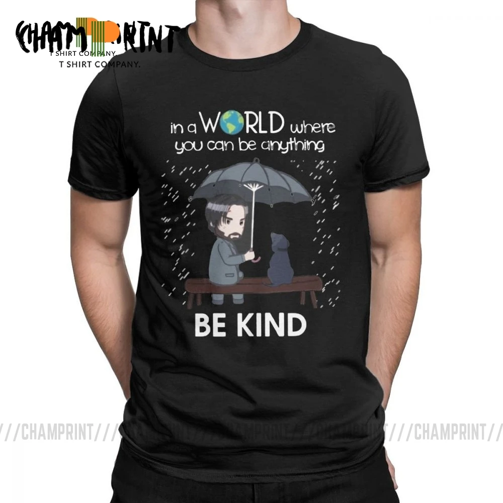 Футболки John Wick Be Kind To Animals Or I'll Kill You с карандашом Новая модная футболка мужские