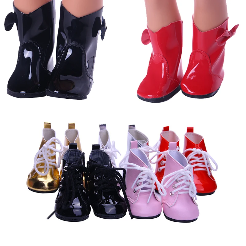 

Fit 18 Inch 40-43cm Born Baby Doll Clothes Advanced Smooth Leather Boots Accessories For Baby Birthday Festival Gift