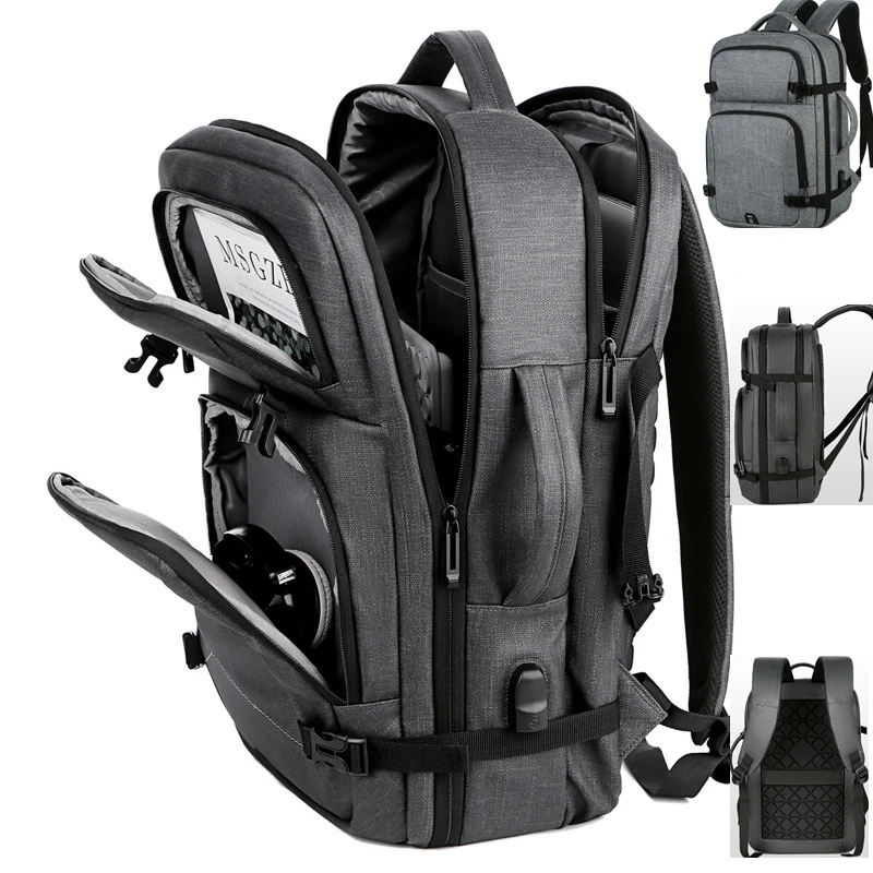 For Men Women 15.6" Laptop Bag Usb Schoolbag Rucksack Comput