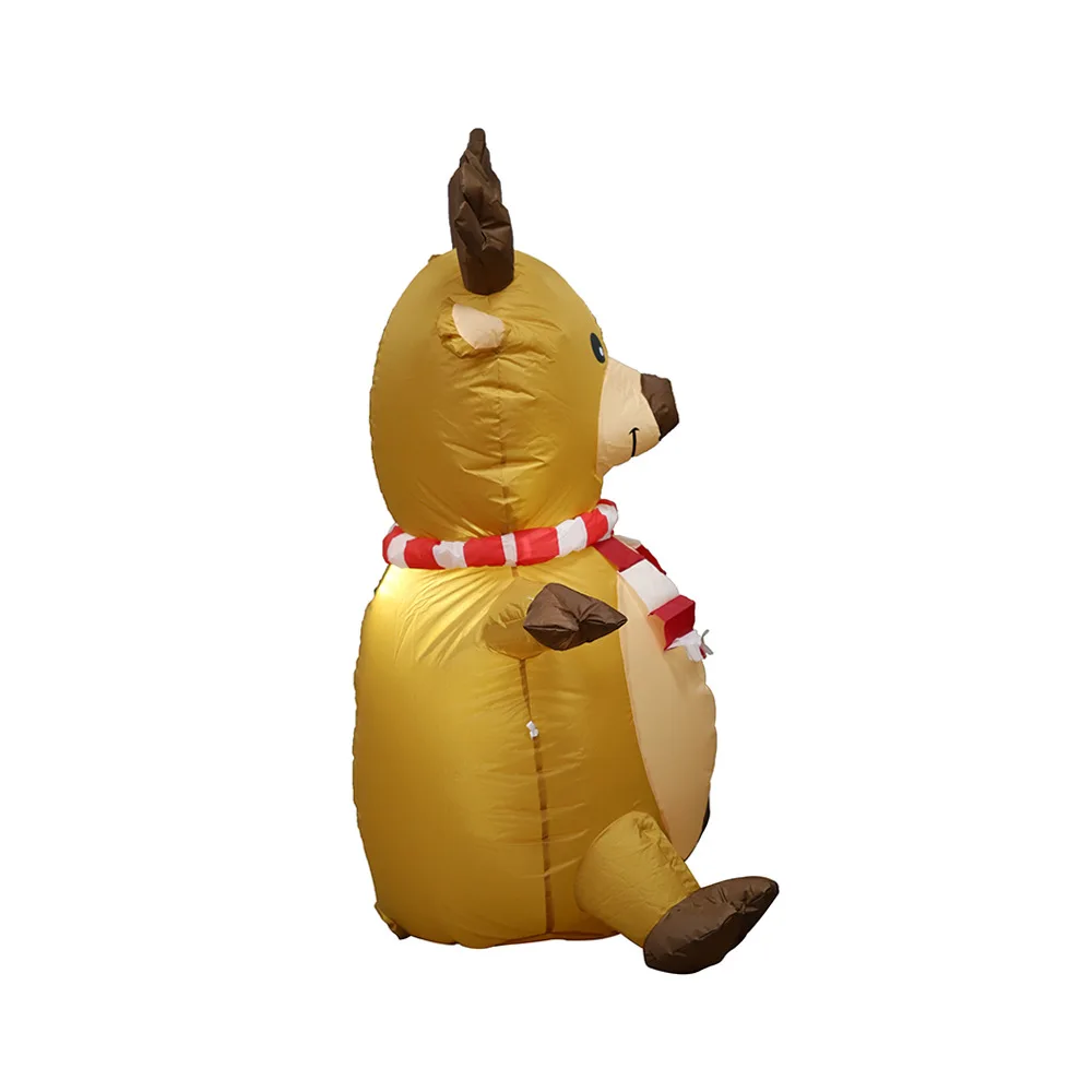 1 2 м надувные рождественские куклы лося праздничные наружные украшения