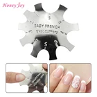 Триммер для ногтей профессиональный, легок для французского маникюра, овальной формы, 9 размеров, акрил, розовый, белый, французский