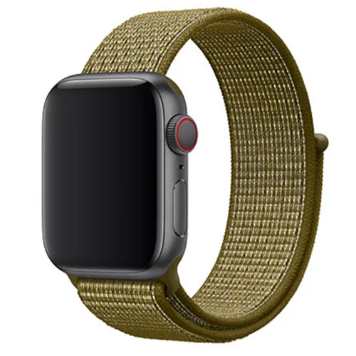 Olive Flak Нейлоновый спортивный бесшовный ремешок для наручных часов Apple Watch, ремешок 42 мм, 38 мм и нержавеющая сталь металлический корпус 44 мм/40 мм наручных часов iWatch, 5/4/3/2/1 браслет, ремешок на запястье для наручных часов аксессуары - Цвет ремешка: Olive Flak