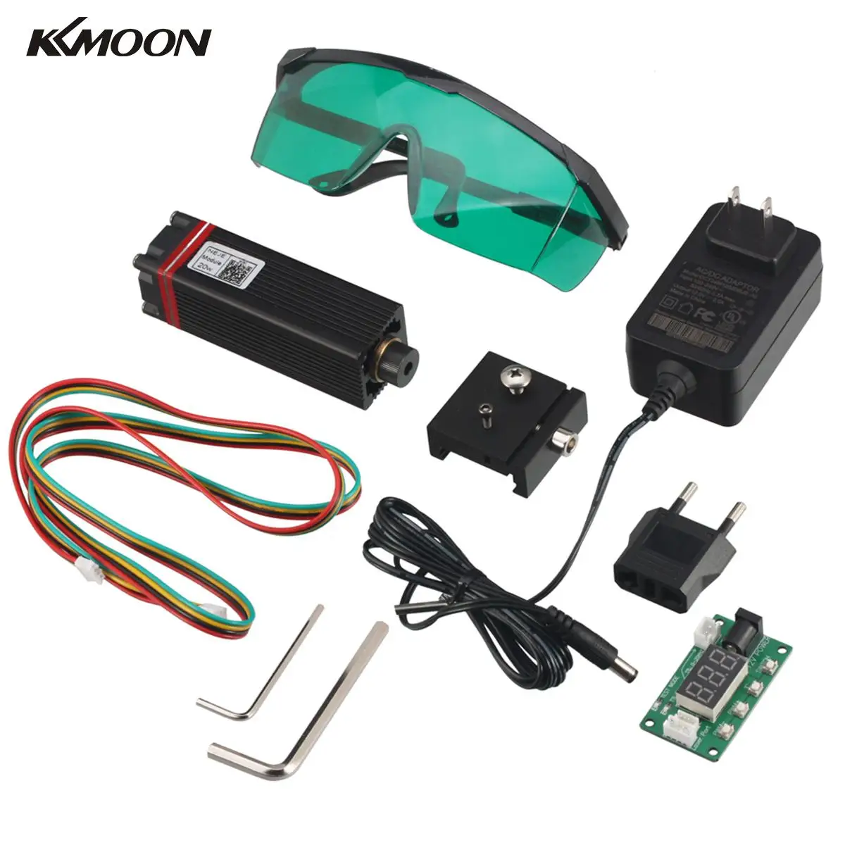 KKMOON 20 Вт лазерный модуль DIY Kit 450nm 5 станок для лазерной гравировки и резки с TTL ШИМ
