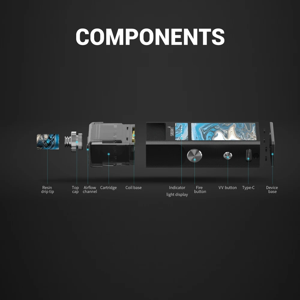 Электронная сигарета Smoant Pasito Starte Kit бокс-мод вапорайзер электронная кальян Pod System