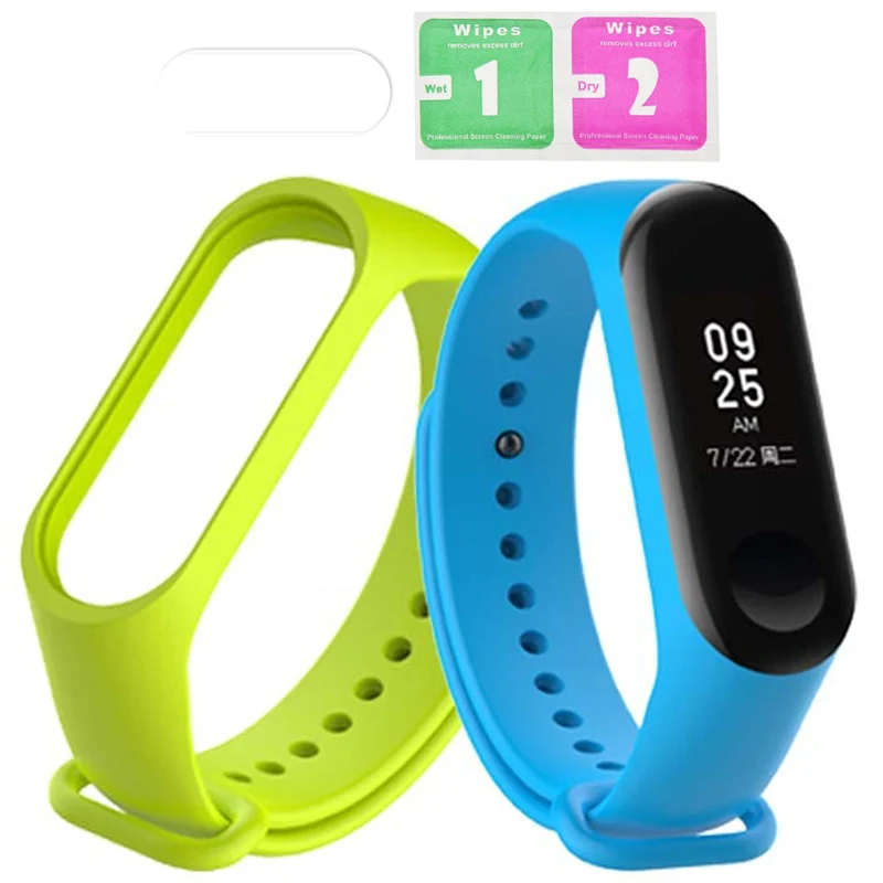 Браслет для mi Band 3 и 4 ремешка пленки силиконовый ремешок для часов для Xiao mi браслет Four Xia mi Xao mi Xaiomy