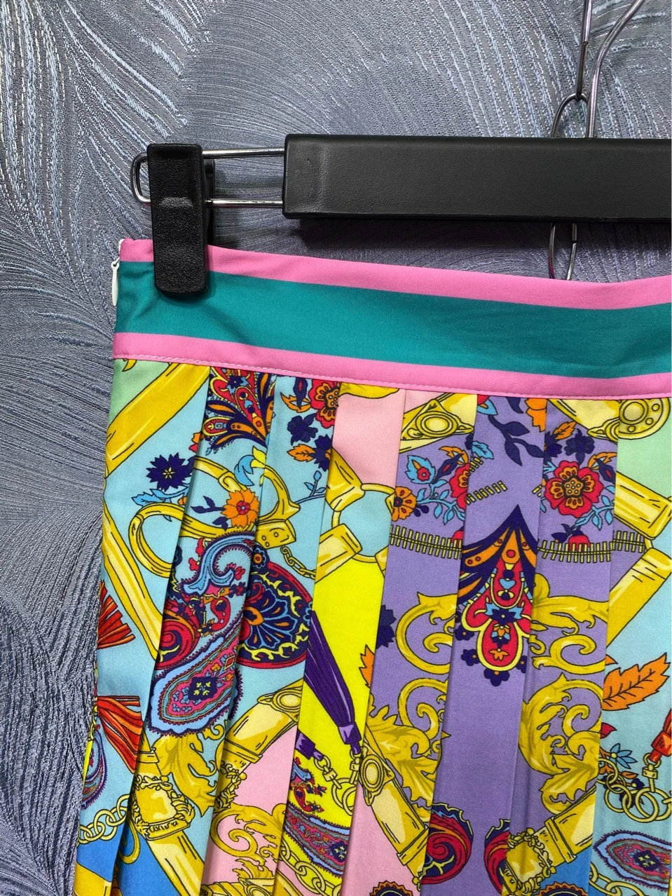 

High Quality Summer Women All New Style Lapel Printed Shirt with Half Plated Skirt Two Piece Set