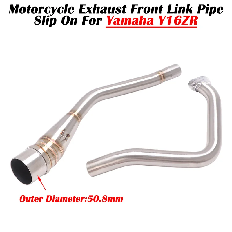 

Slip On For Yamaha Y16ZR Motorcycle Exhaust Escape System Modified Muffler Front Middle Link Pipe 51mm Silencer Connection Tube