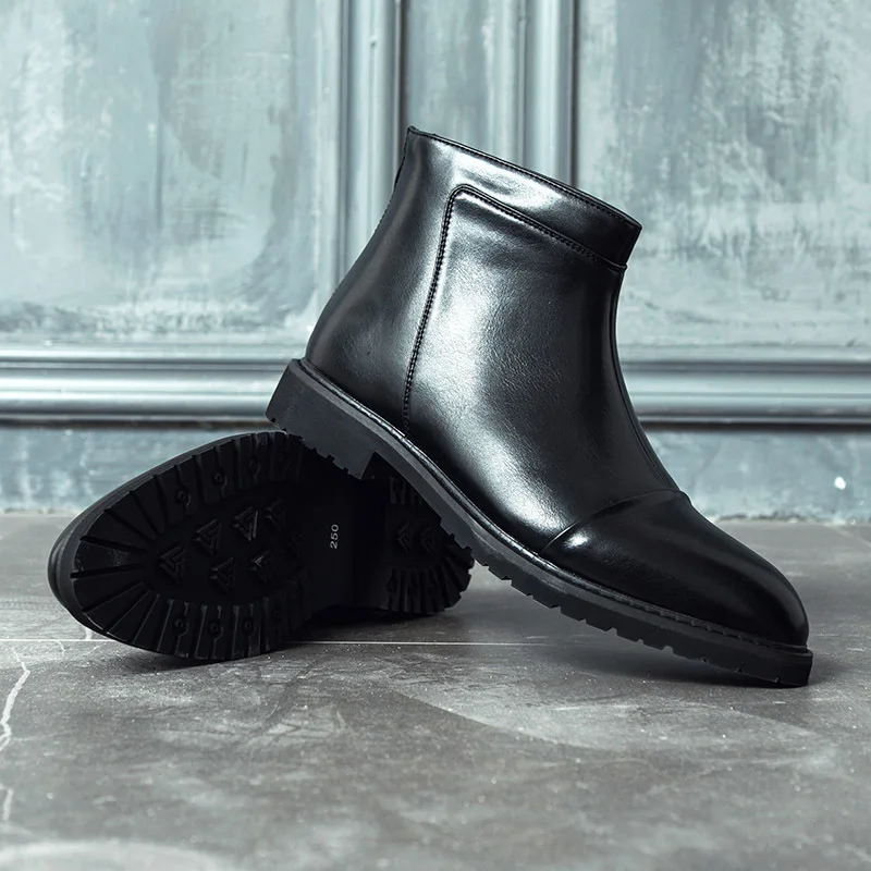 Мужские ботинки с острым носком в британском стиле Классические свадебные Осень