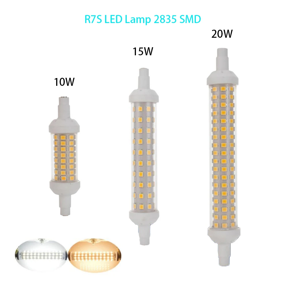 

R7S LED Lamp 10W 15W 20W Dimmable Ceramics Corn Bulb 220V 2835 SMD 78MM 118MM 135MM Floodlight LED Light Replace Halogen Lamps