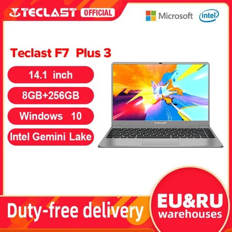 Ноутбук Teclast F7 Plus 3 14,1 "1920 x 1080 8 ГБ ОЗУ 256 ГБ SSD Intel Gemini Lake N4120 Windows 10 Двухдиапазонный ноутбук с Wi-Fi USB 3.0
