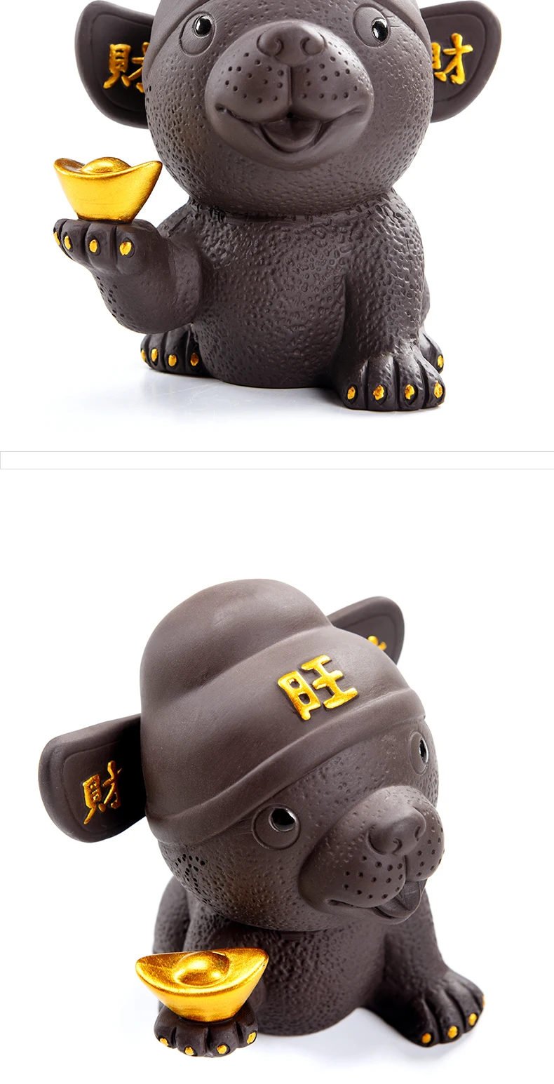 TANGPIN Фиолетовый Глиняный чай ПЭТ милая собака zisha чай играть ручной работы китайский чайный набор кунг-фу украшения