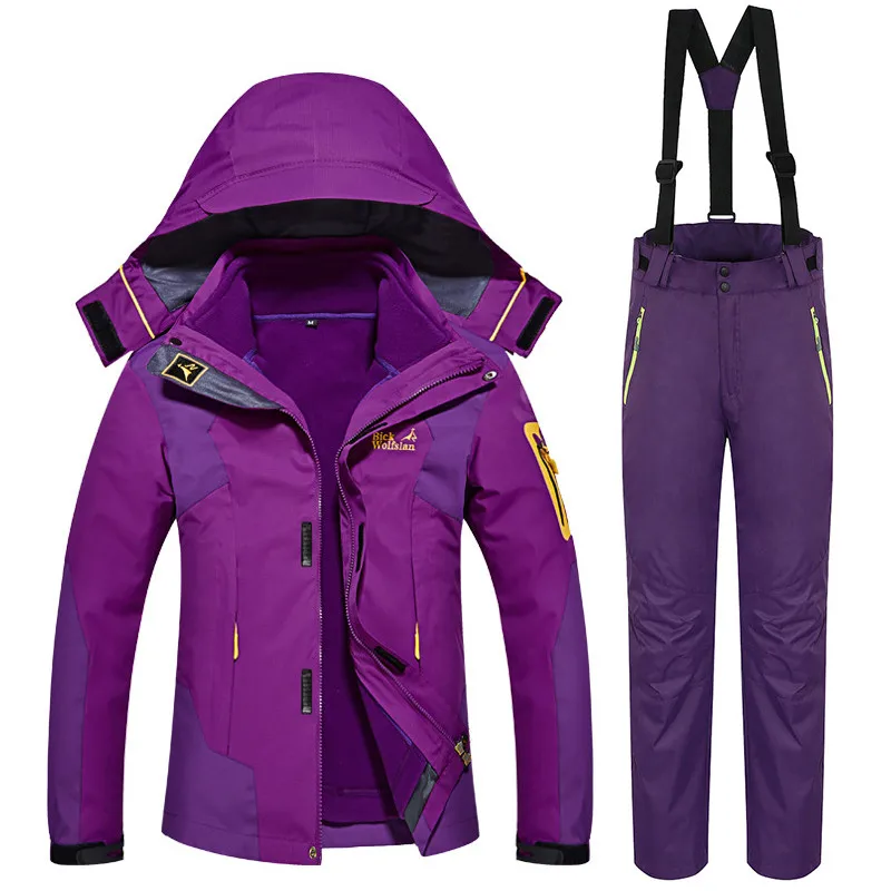 

Supper Warm Ski Suit Women Skiing Jackets And Pants Snow Snowboard Jackets Outdoor Waterproof Winter High Quality Clothes Set