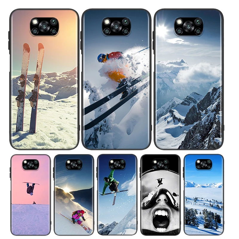 Skis For Xiaomi Poco X3 Nfc M2 X2 F2 C3 M3 Pocophone F1 Pro Mi Play Mix 3 A2 A1 6 5 Lite Phone Case