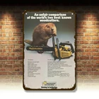 1980 цепная пила mccullake PM320, бобровая винтажная декоративная Реплика, металлический знак