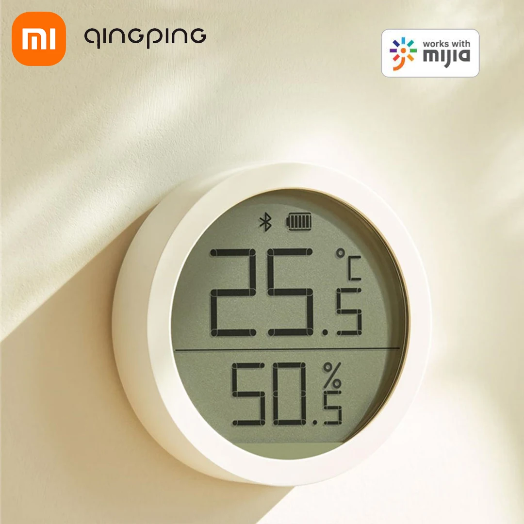 

Цифровой термометр и гигрометр Xiaomi Qingping, электронный прибор с ЖК-экраном для автоматической записи данных, Mi home, BLE5.0