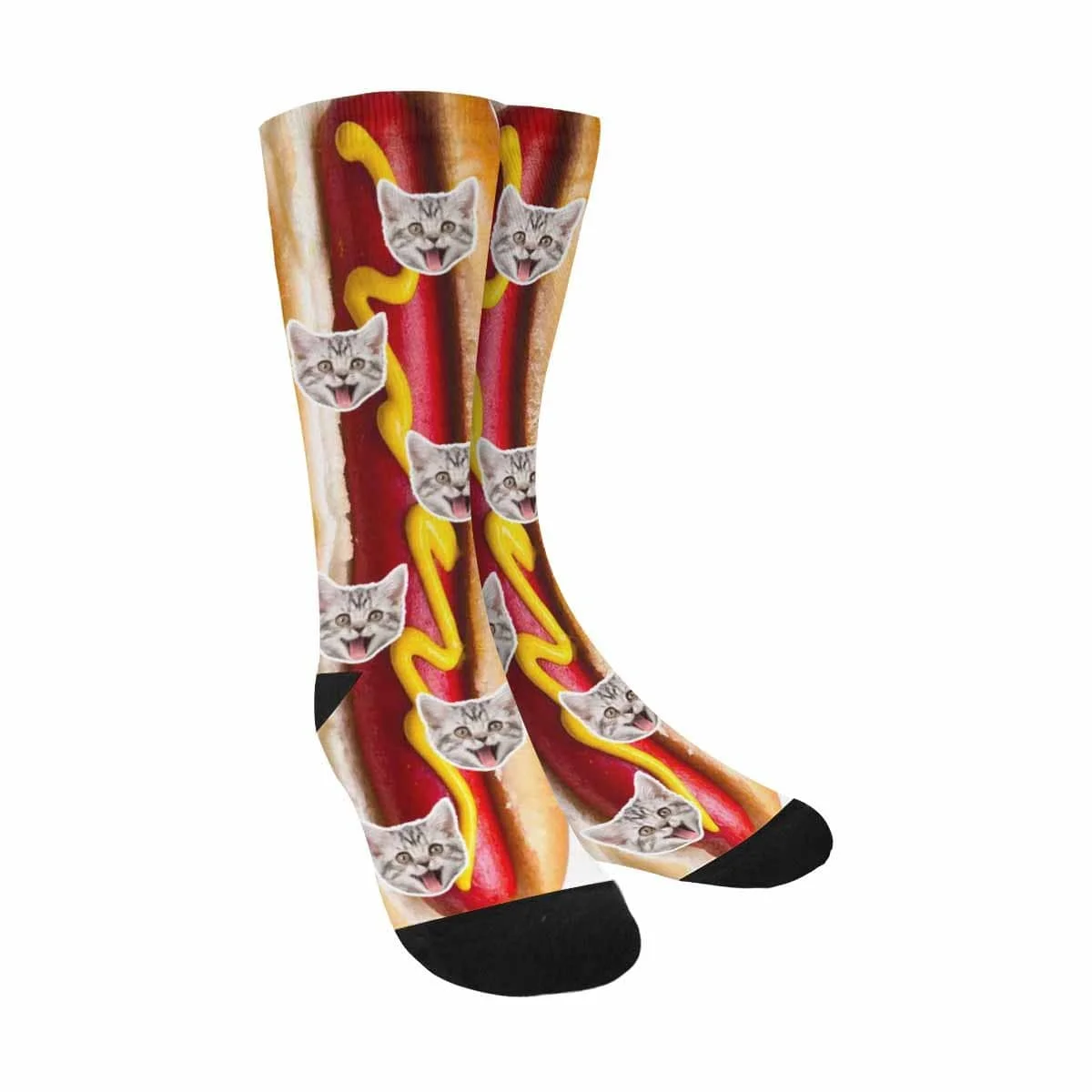 

Custom Face Hot Dog Sublimated Crew Socks