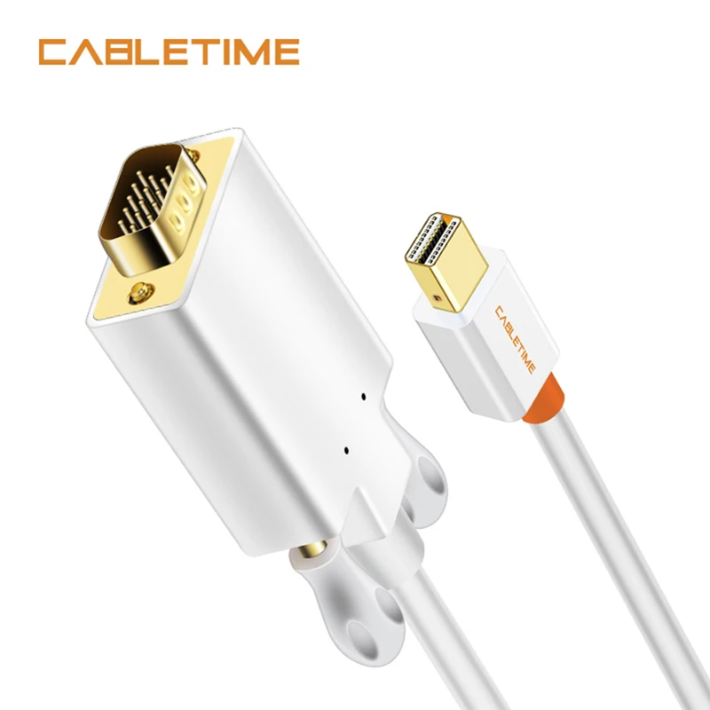 Кабель Mini DP для VGA Displayport Male подключенный Macbook Air Pro компьютера отображает ЖК
