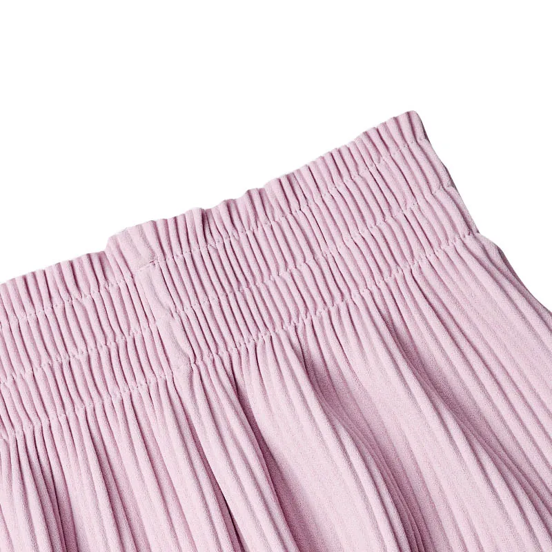 

Autumn Women Chiffon Pleated High Waist Wide Leg Pants Loose Casual Female Ladies Trousers